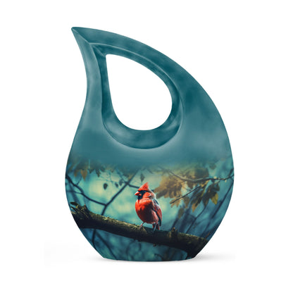 Cardinal Bird-themed Cross Drop Flying Bird Urn