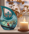 Cardinal Bird-themed Cross Drop Flying Bird Urn