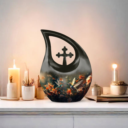 10-inch Aluminium Humming Bird Urn