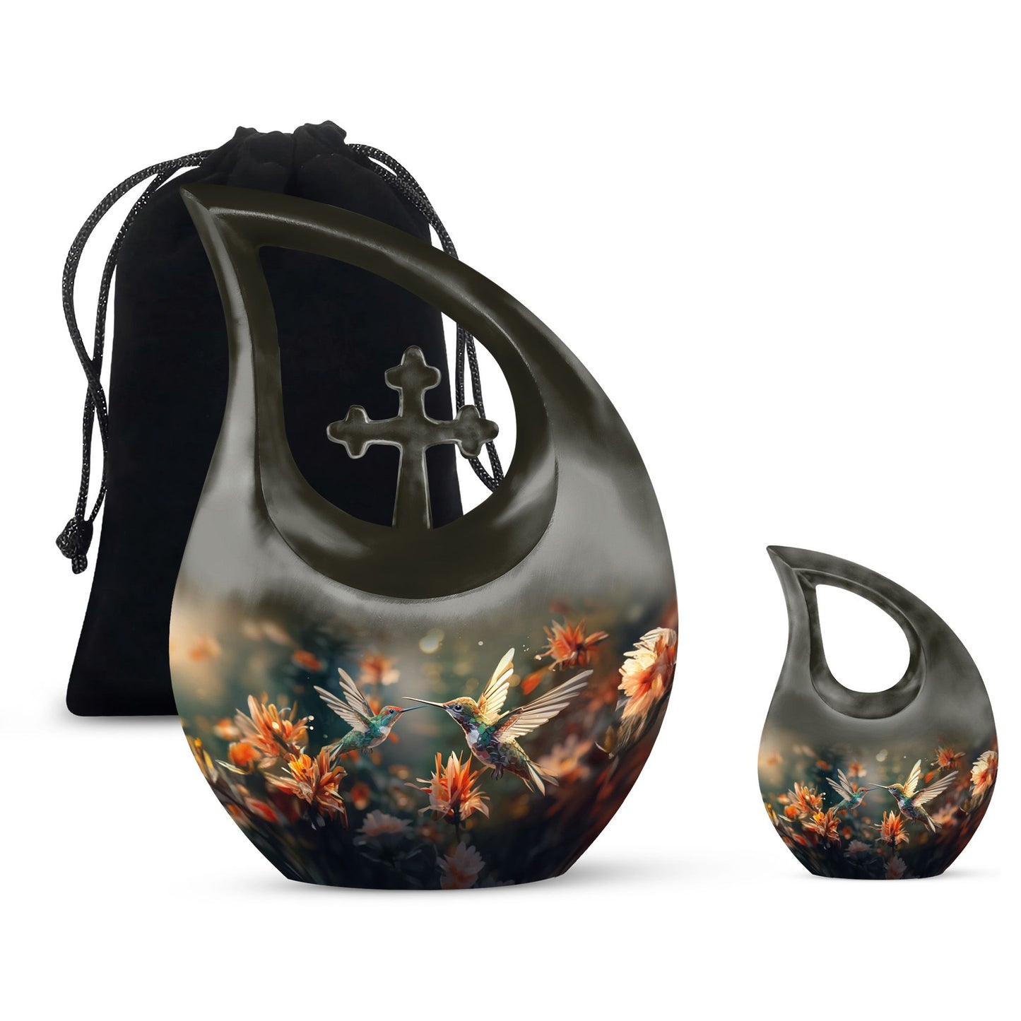 10-inch Aluminium Humming Bird Urn