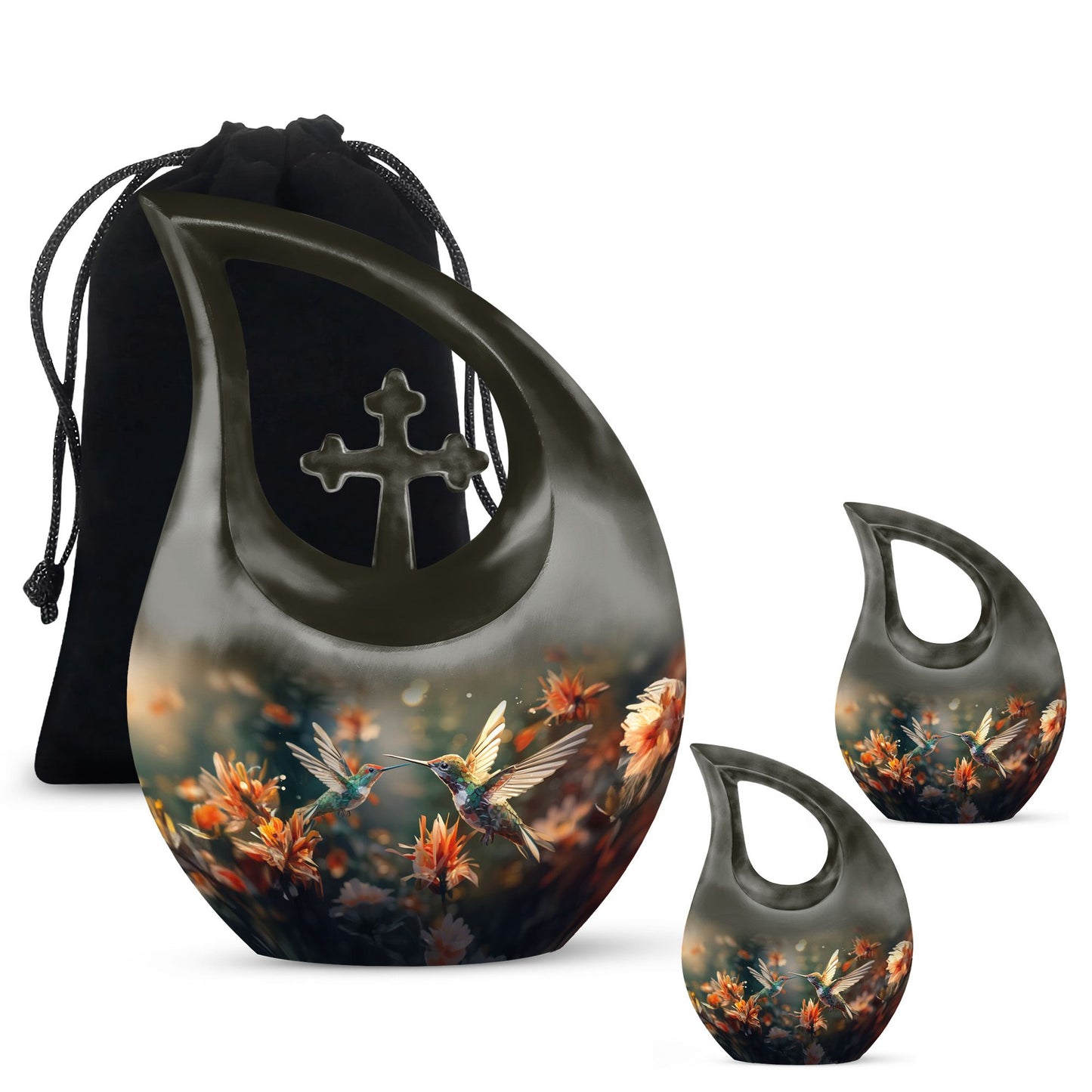 10-inch Aluminium Humming Bird Urn