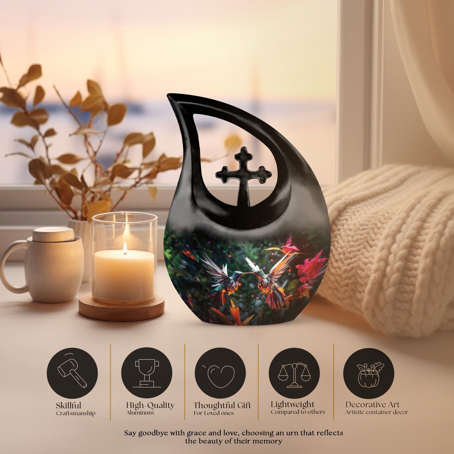 10-inch Humming Bird Urn
