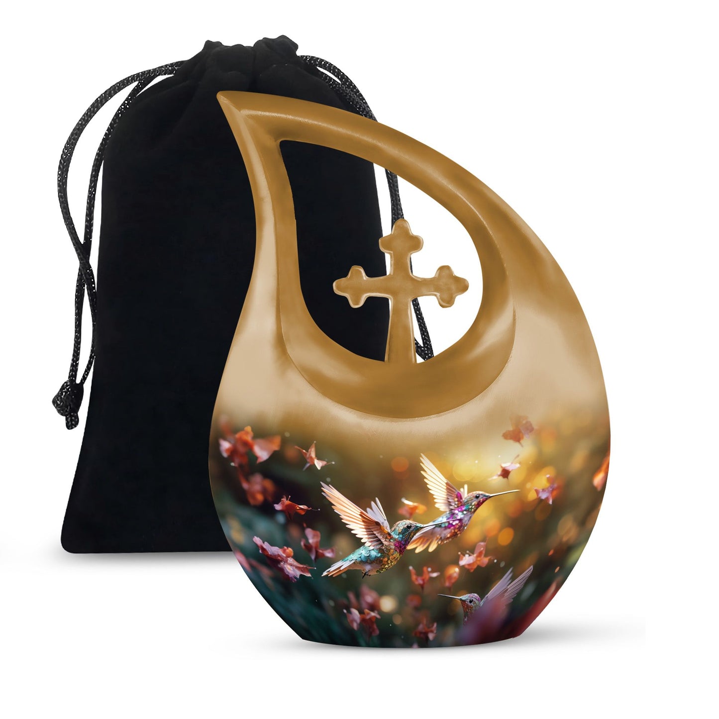 10-inch aluminium Humming Bird Urn