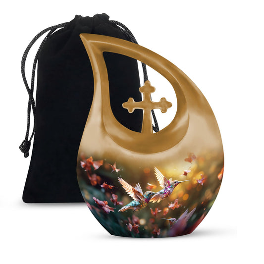 10-inch aluminium Humming Bird Urn