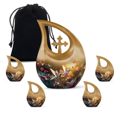 10-inch aluminium Humming Bird Urn