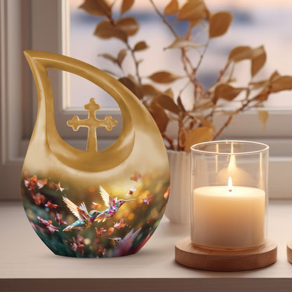 10-inch aluminium Humming Bird Urn