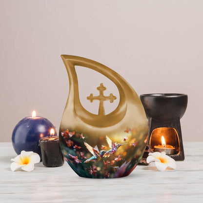 10-inch aluminium Humming Bird Urn