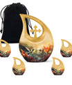 10-inch Cremation Hummingbird Cross Drop urn