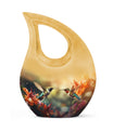 10-inch Cremation Hummingbird Cross Drop urn