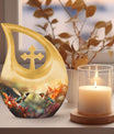 10-inch Cremation Hummingbird Cross Drop urn