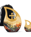 10-inch Cremation Hummingbird Cross Drop urn