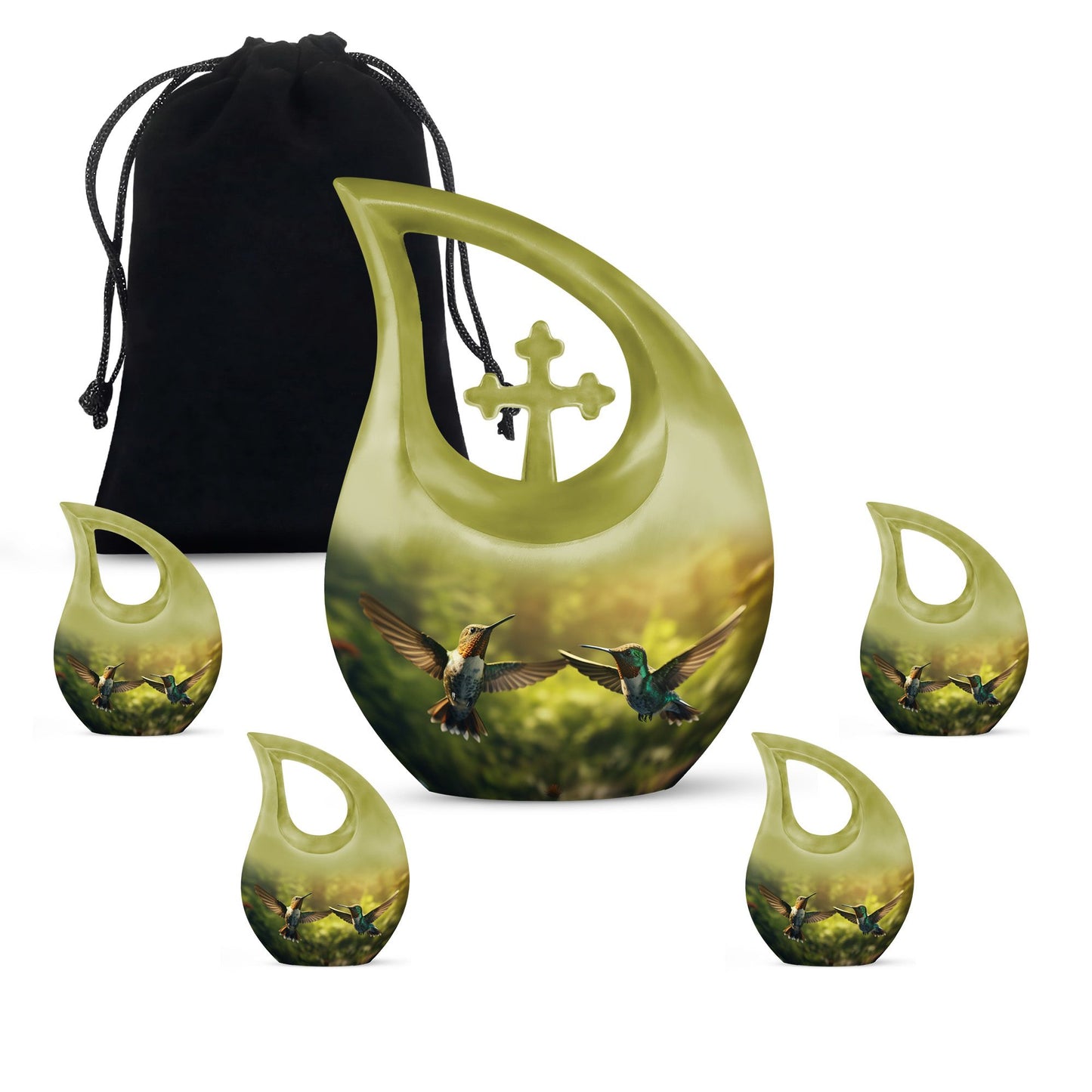 10-inch large Humming Bird Urn, 