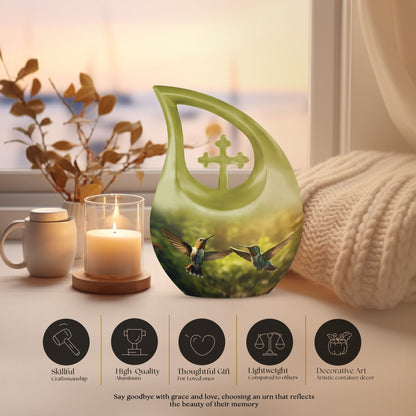 10-inch large Humming Bird Urn, 
