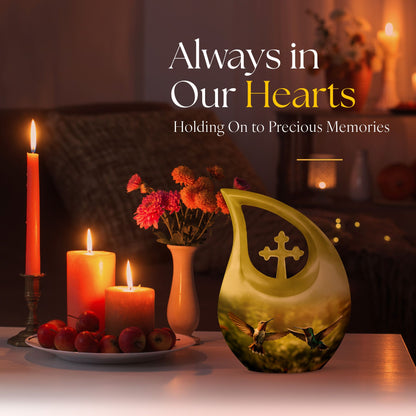 10-inch large Humming Bird Urn, 