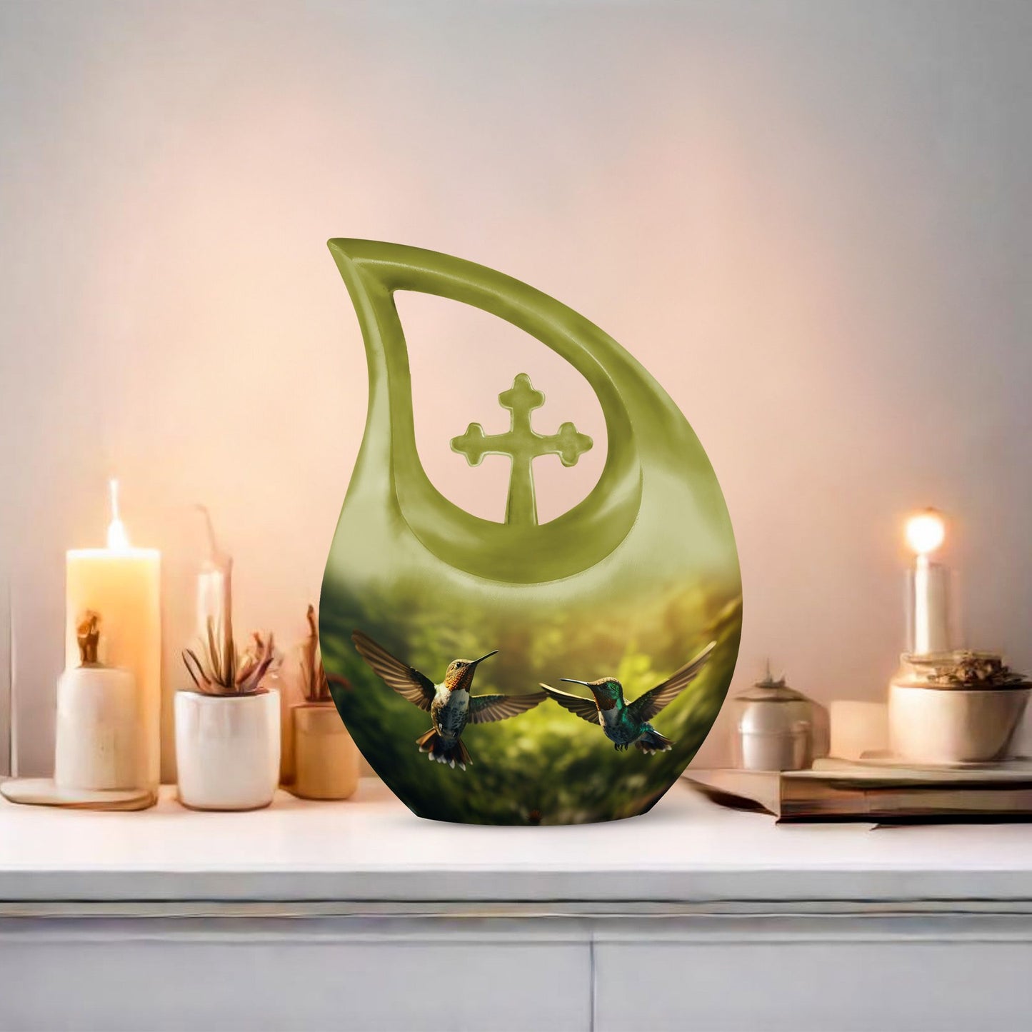 10-inch large Humming Bird Urn, 
