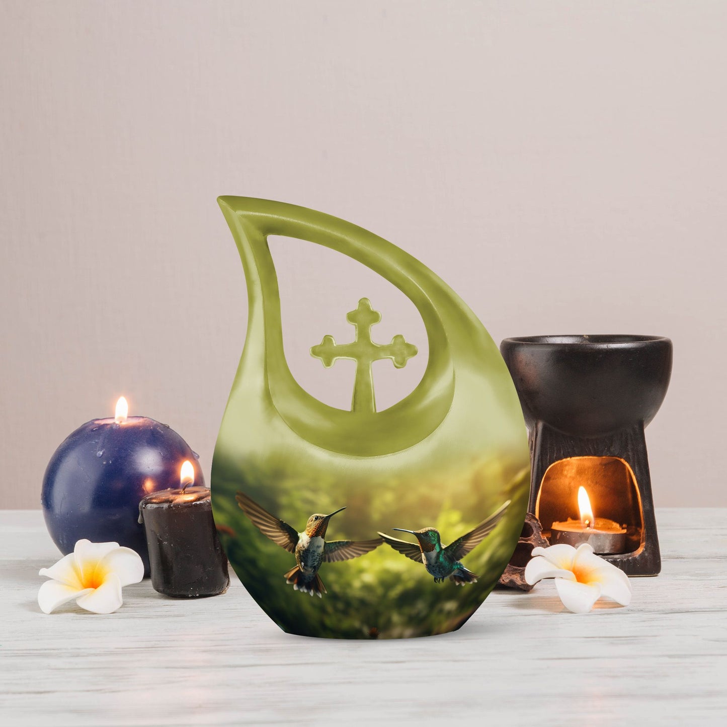 10-inch large Humming Bird Urn, 
