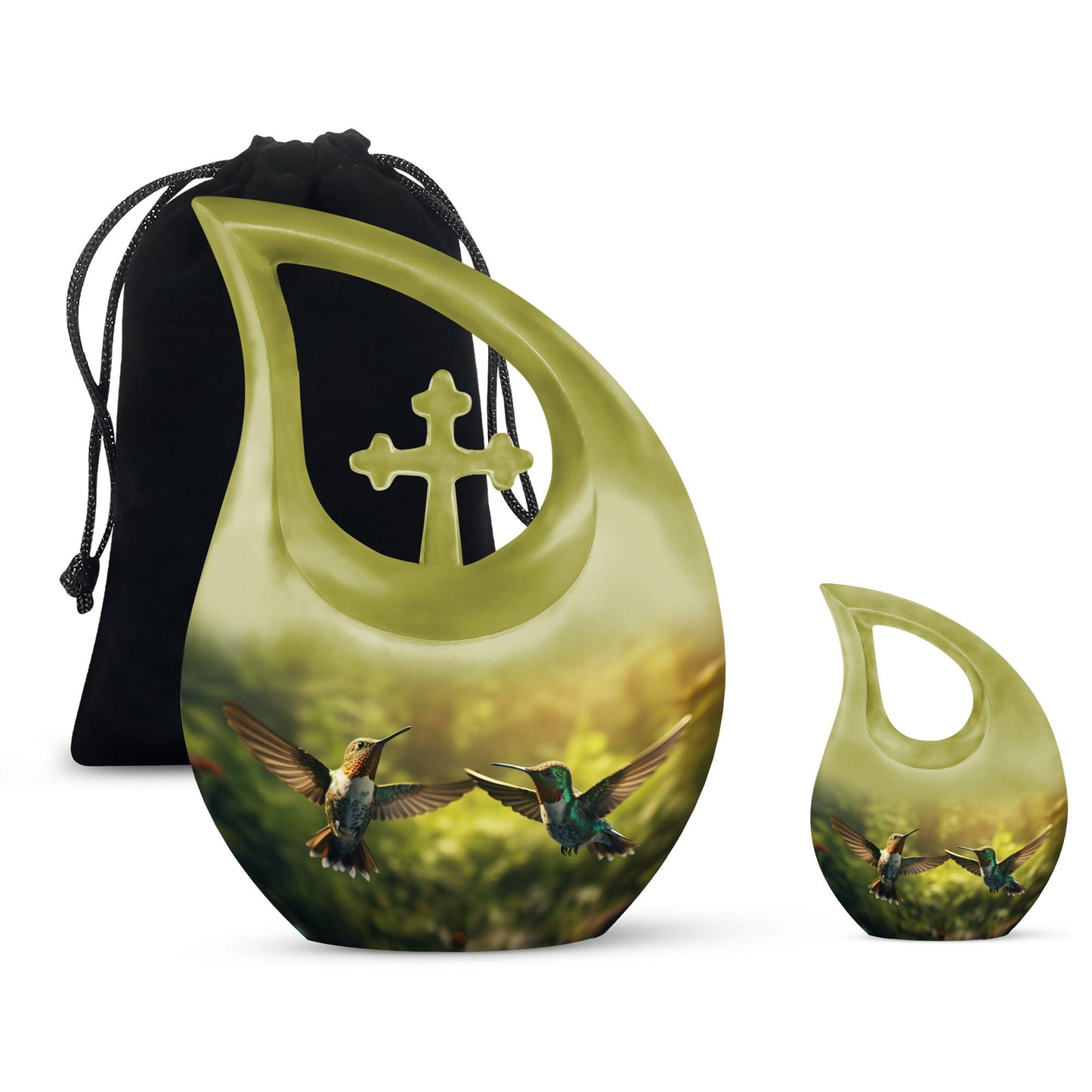 10-inch large Humming Bird Urn, 