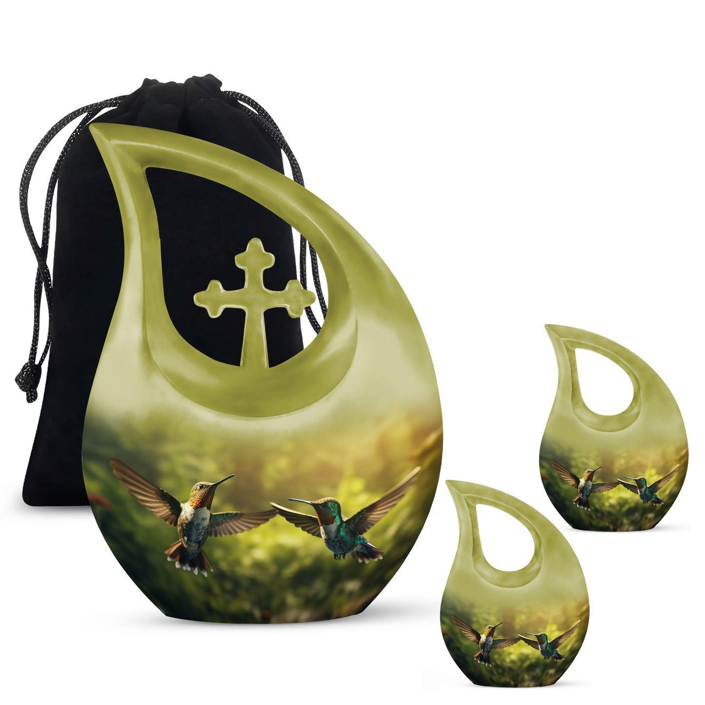 10-inch large Humming Bird Urn, 
