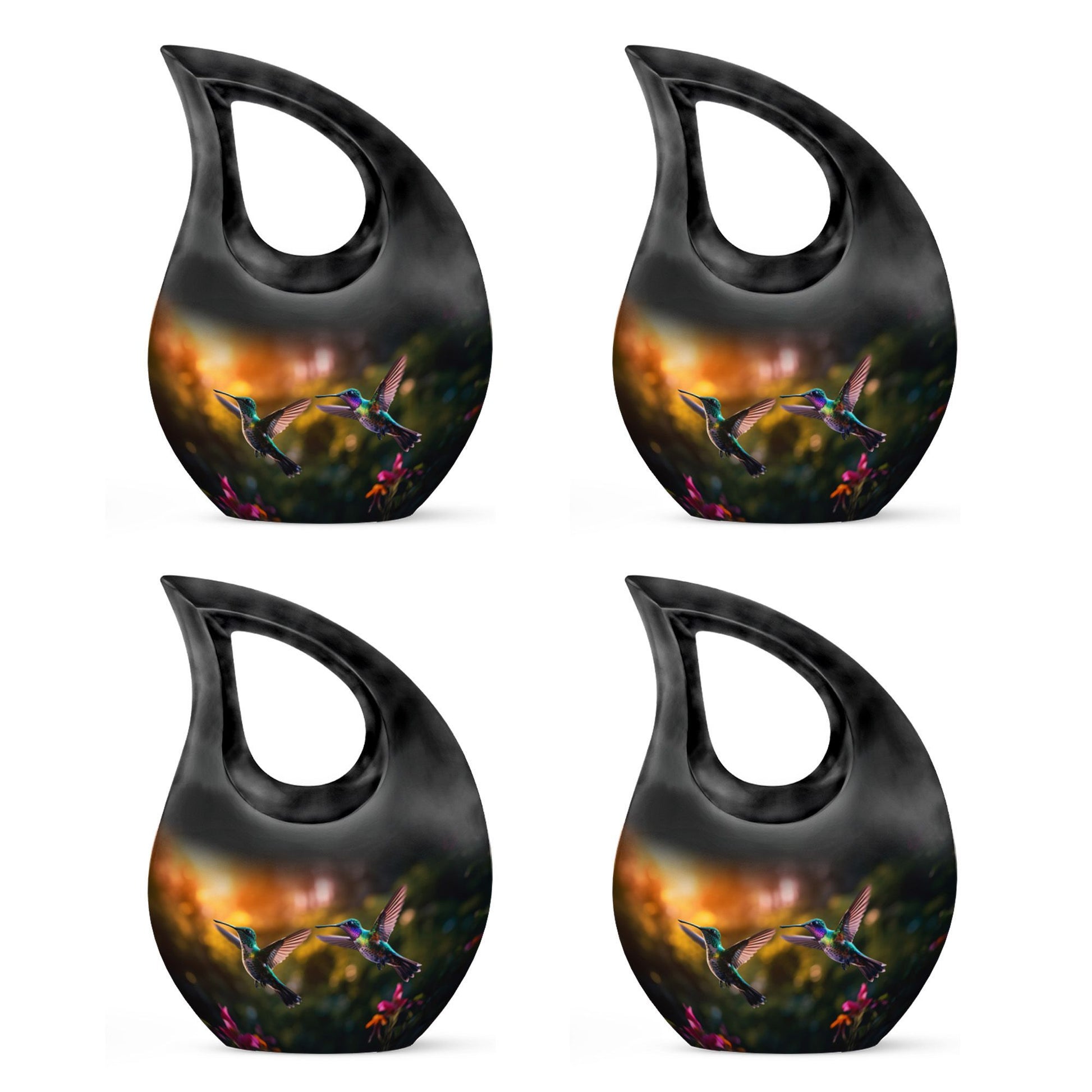 10 Inch Blue Hummingbird Urn