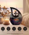 10-inch Humming Bird Cross Drop Cremation Urn