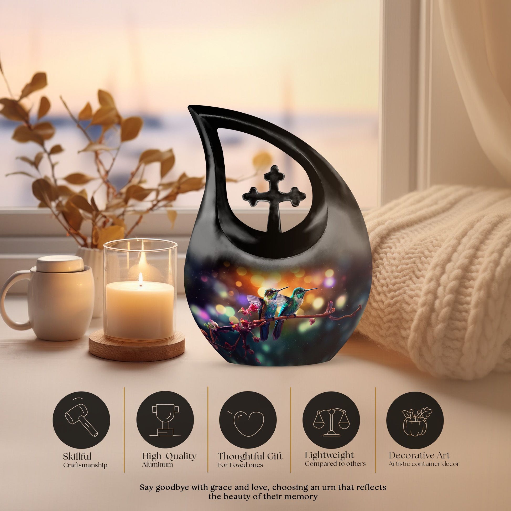 10-inch Humming Bird Urn 