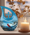 10-inch Cardinal Bird Urn 
