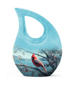 10-inch Cardinal Bird Urn