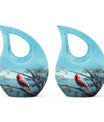 10-inch Cardinal Bird Urn