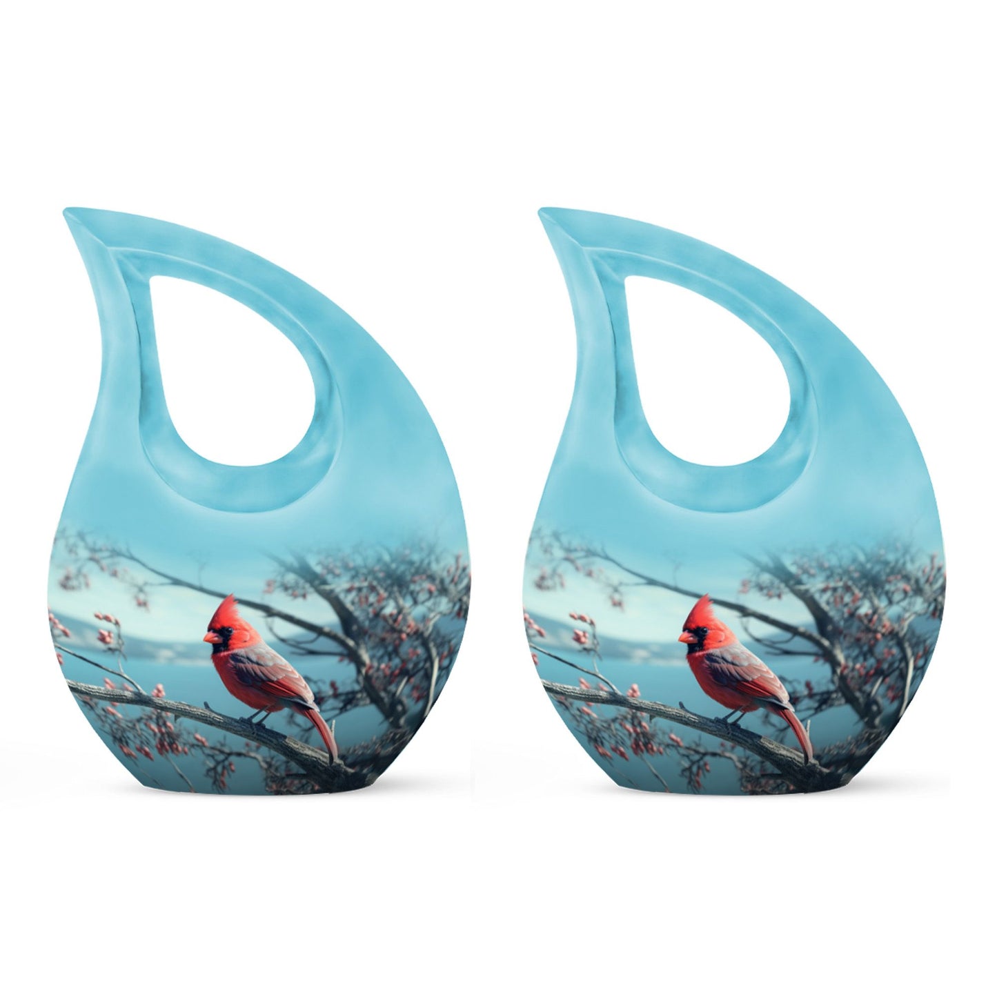 10-inch Cardinal Bird Urn