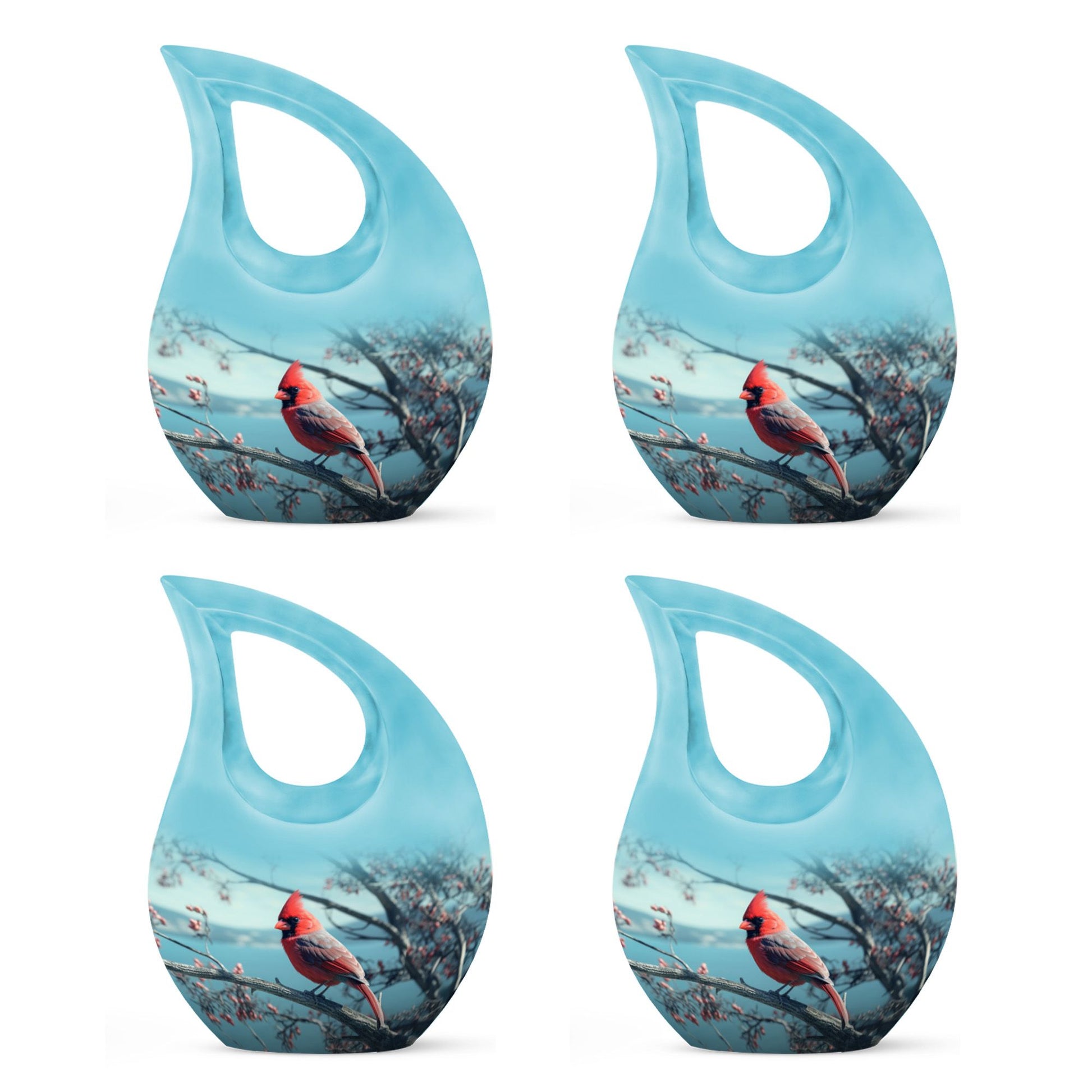 10-inch Cardinal Bird Urn