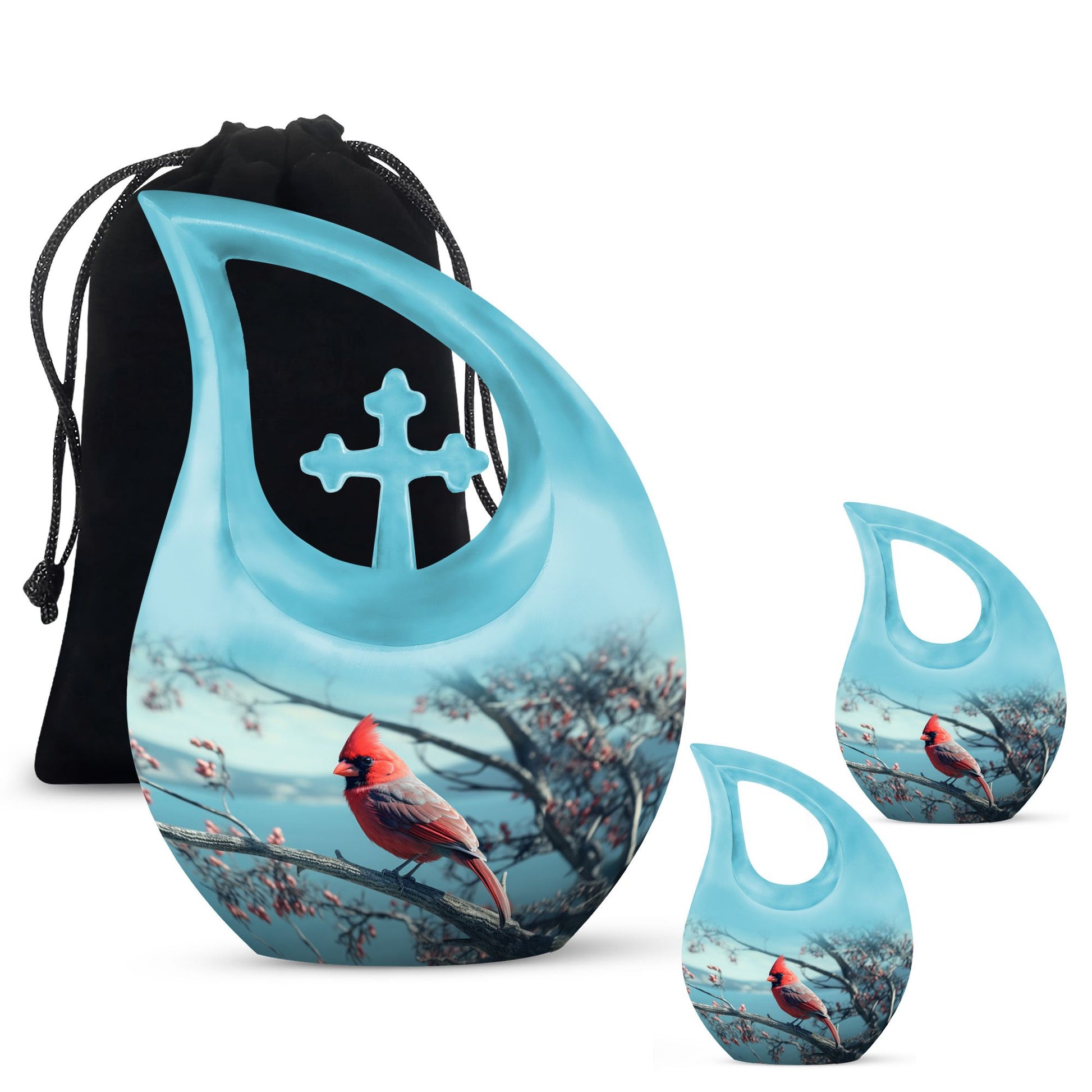 10-inch Cardinal Bird Urn