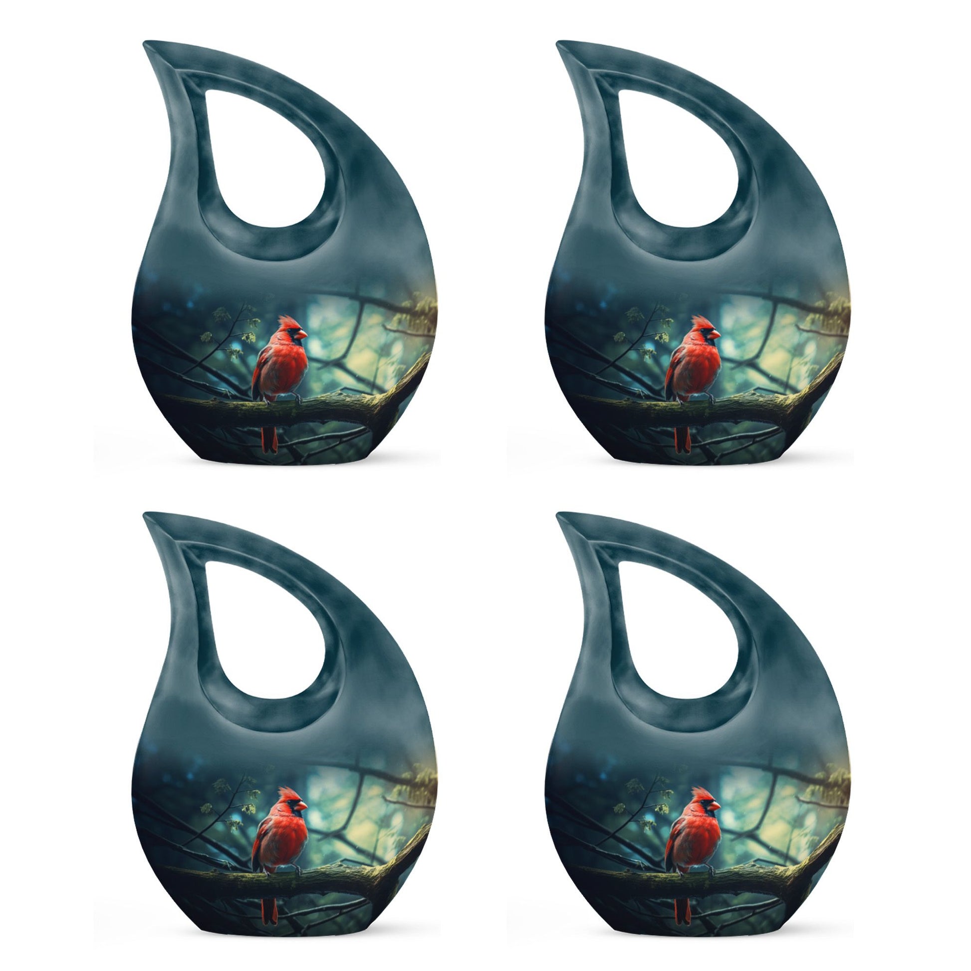 10-inch Cardinal Bird Urn