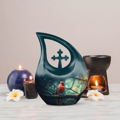 10-inch Cardinal Bird Urn