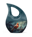 10-Inch Aluminium Cardinal Bird Urn 