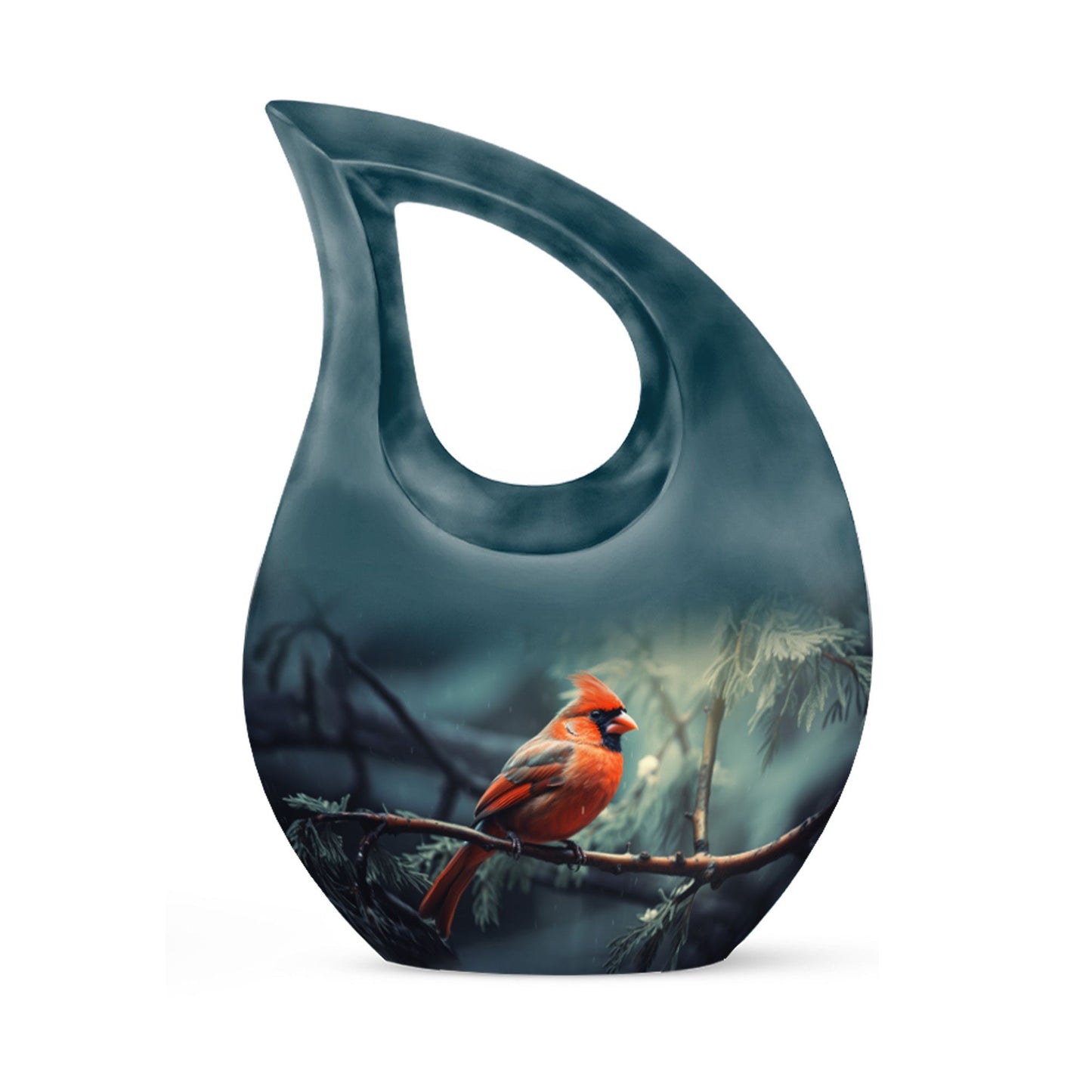10-Inch Aluminium Cardinal Bird Urn 