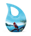 10-inch Cardinal Bird Urn, 