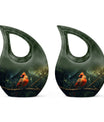 10 inch Cardinal Bird urn 