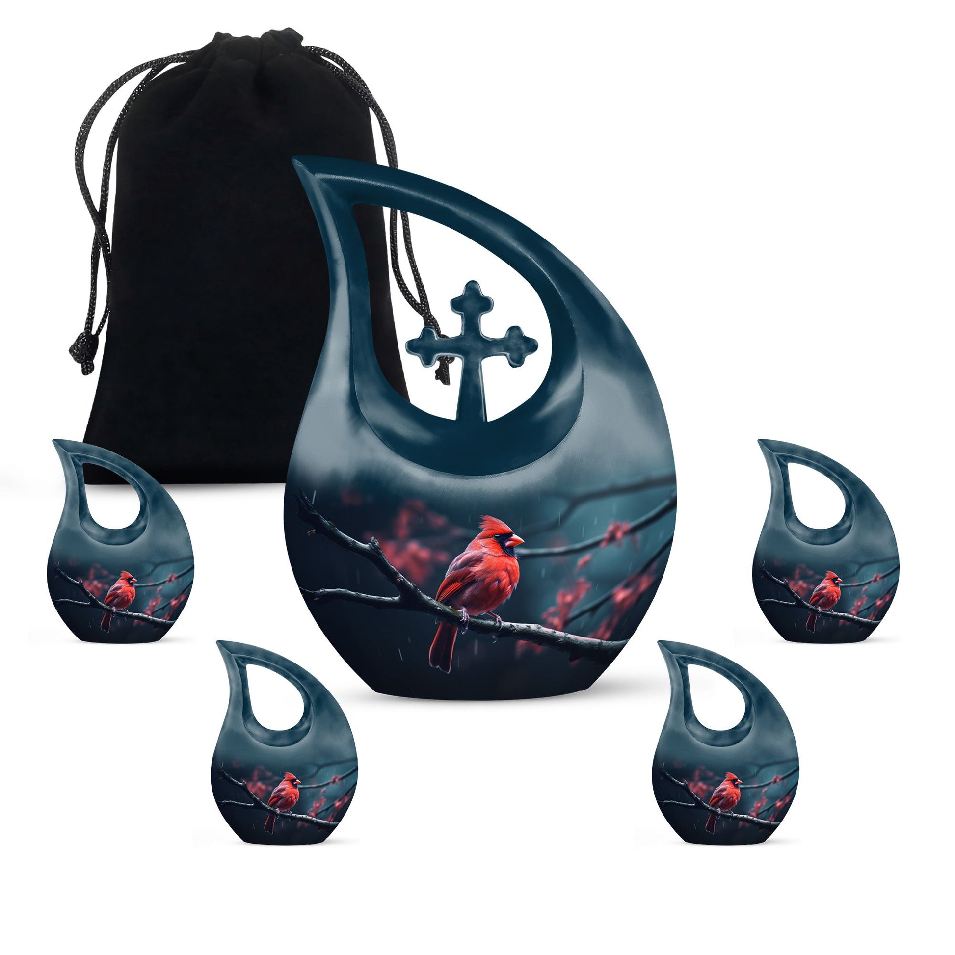 10 Inch Cardinal Bird Urn