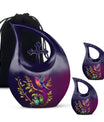10 inch purple hummingbird and cross drop design urn