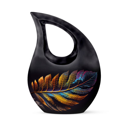 10-inch Colorful Autumn Leaf Urn