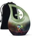 10-inch Cross Drop Humming Bird Urn 