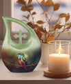 10-inch Cross Drop Humming Bird Urn 