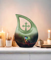 10-inch Cross Drop Humming Bird Urn 