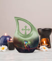 10-inch Cross Drop Humming Bird Urn 