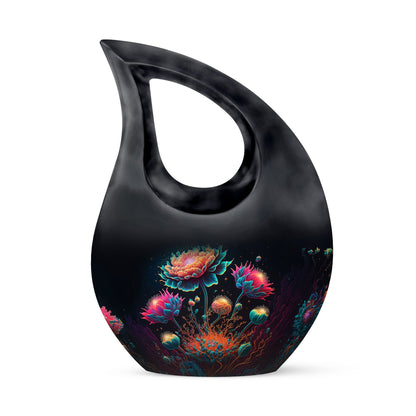 10-Inch Brightly Colored Flowers Urn