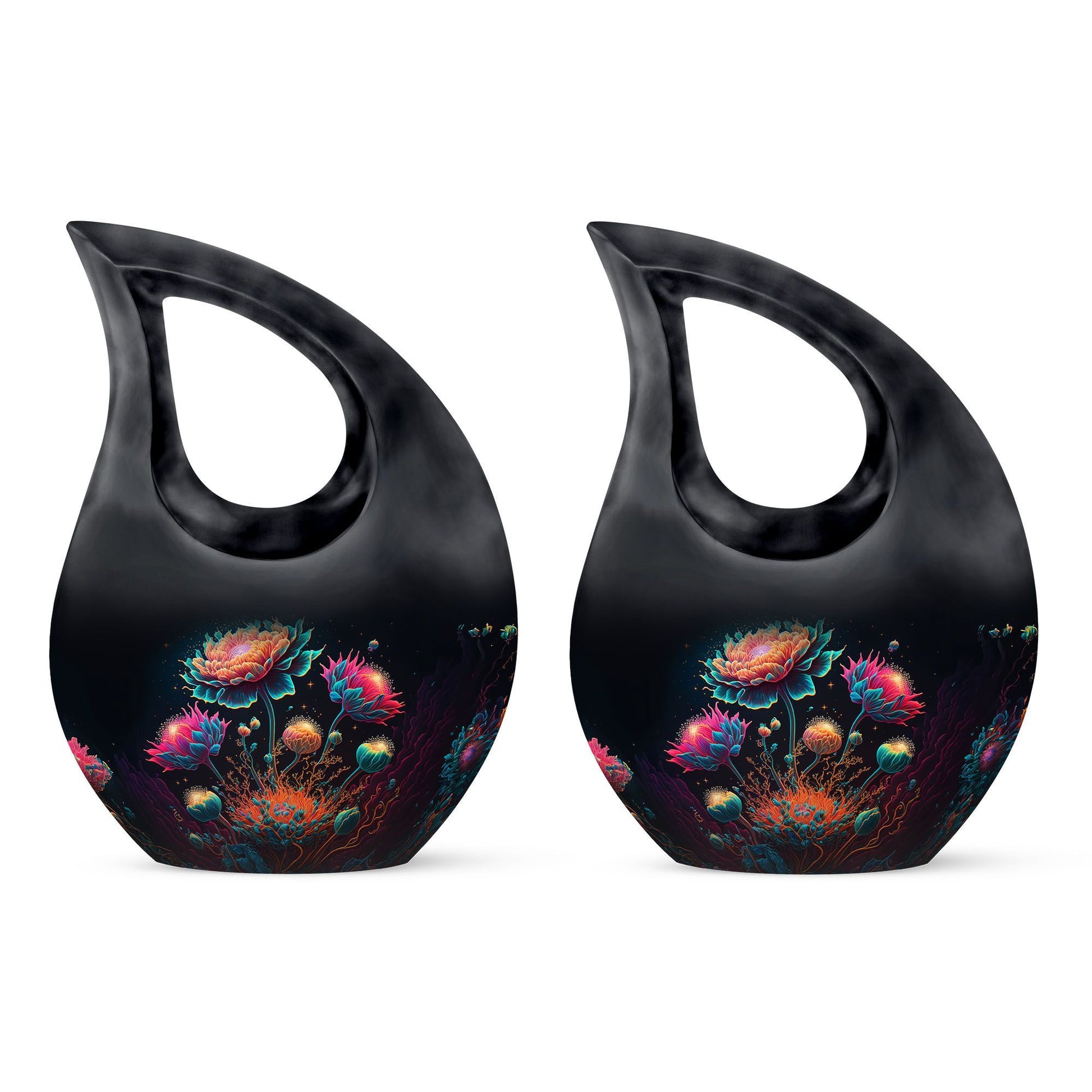 10-Inch Brightly Colored Flowers Urn