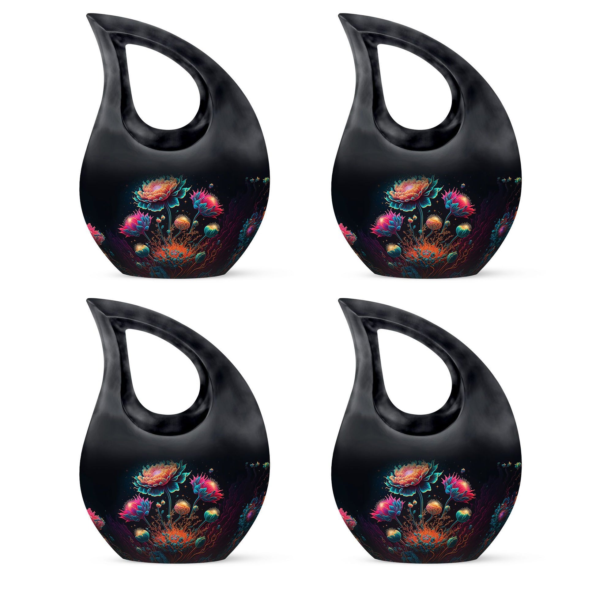 10-Inch Brightly Colored Flowers Urn