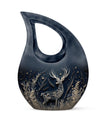 Majestic Deer in Aluminium Cross Drop Urn,