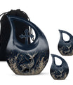 Majestic Deer in Aluminium Cross Drop Urn,