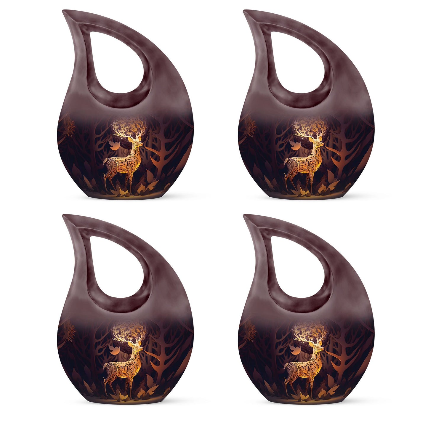 Majestic Golden Deer Large Urn
